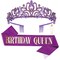 Purple Birthday Sash & Queen Crown Kit, Purple Birthday Decorations, Purple Crown, Purple Tiara, Purple Crowns for Women Girls, Purple Birthday Crown Tiara, Birthday Crown and Sash, Purple